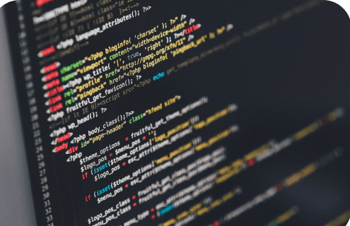 Scherm met programmeercode